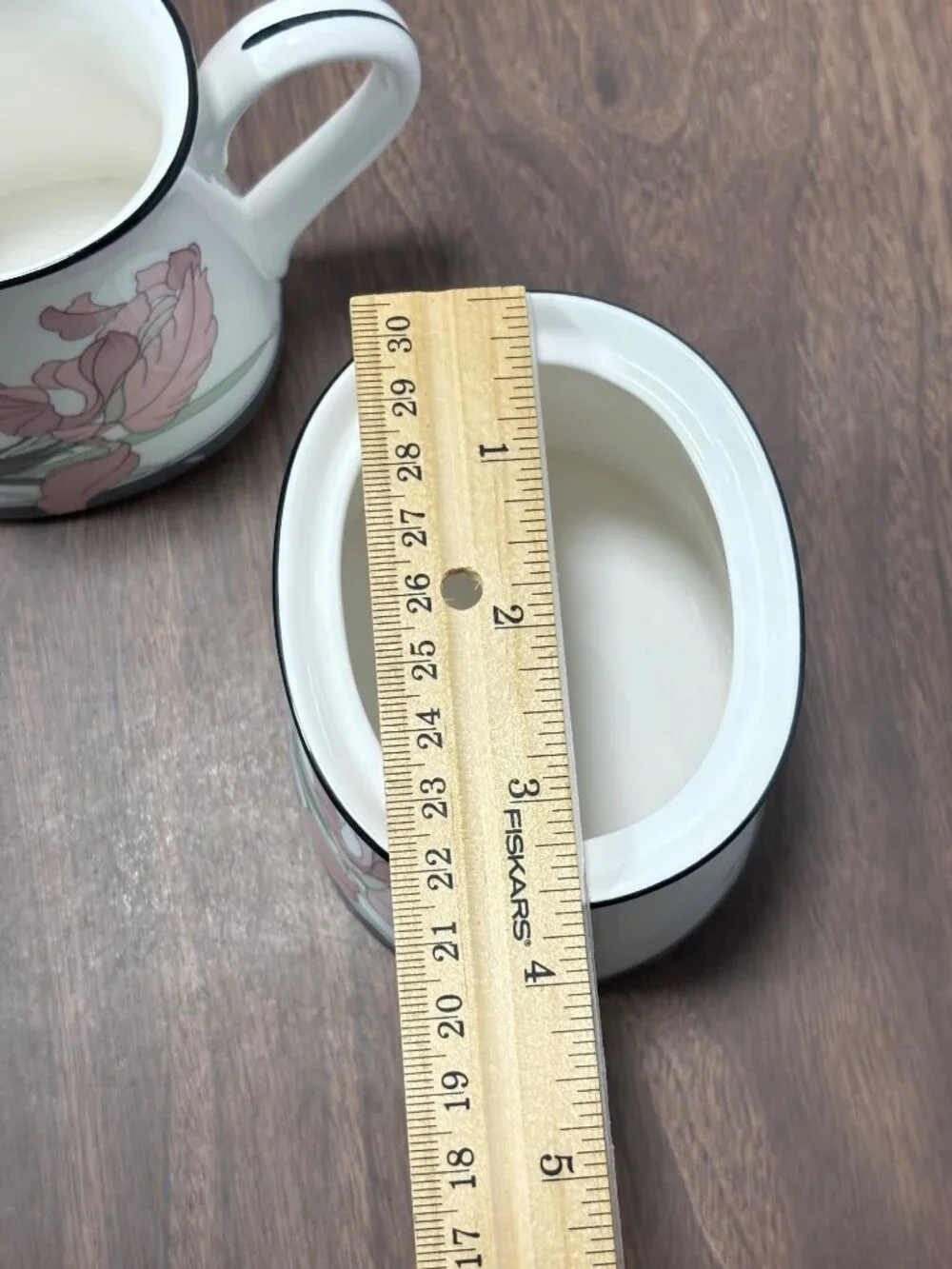 New Decade by Noritake Creamer & Sugar Bowl Set Porcelain Floral NO LID VTG 1985